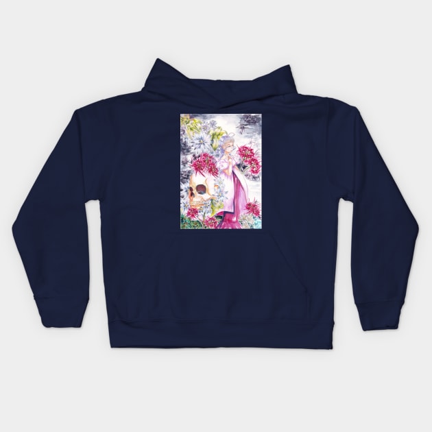 Skull and Fragrant Kids Hoodie by Dearly Mu